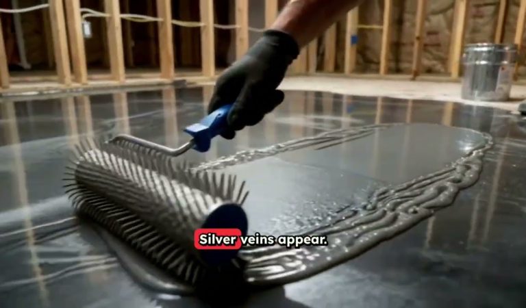 Metallic Epoxy Floor in a Tiny Home